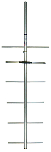 UHF 6 element round boom Yagi, aluminium, 380-400MHz, N-type female, 150W, 9dBd – 1.2m